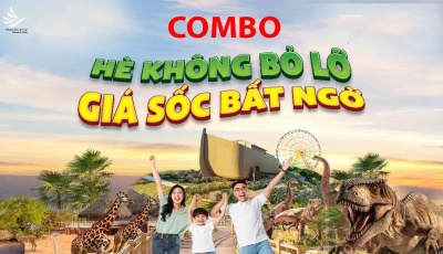 COMBO XE + VÉ VUI CHƠI 4 CÔNG VIÊN KHÔ